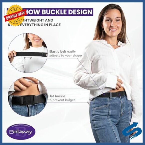 Adjustable Elastic No Show Belt for Women - Stretch Comfort Fit main image 8